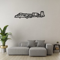 Fairchild Republic A-10 Thunderbolt II Ð Close Air Support Aircraft Silhouette Metal Wall Art