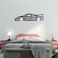 Ferrari F50 Silhouette Metal Wall Art