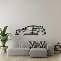 Ford 2017 Focus RS Silhouette Metal Wall Art