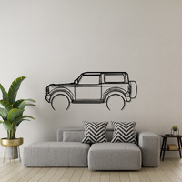 Ford 2021 Bronco Silhouette Metal Wall Art