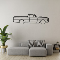 Ford Falcon XY Ute Silhouette Metal Wall Art