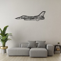 General Dynamics F-16C Block 50 Ð Multirole Fighter Aircraft Silhouette Metal Wall Art