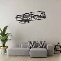 Grumman F6F-3 Hellcat Ð Carrier-Based Fighter Aircraft Silhouette Metal Wall Art