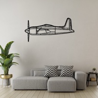 Grumman F8F Bearcat Ð Carrier-Based Fighter Aircraft Silhouette Metal Wall Art