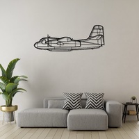 Grumman S-2 Tracker Ð Carrier-Based Anti-Submarine Warfare Aircraft Silhouette Metal Wall Art