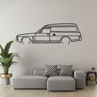 Holden HJ Panel Van Silhouette Metal Wall Art