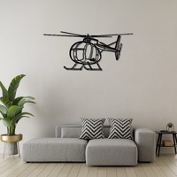 Hughes OH-6 Cayuse Ð Light Observation Helicopter Silhouette Metal Wall Art