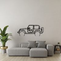 Jeep 2008 Wrangler Rubicon Silhouette Metal Wall Art