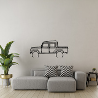 Land Rover 2006 Defender 110 Silhouette Metal Wall Art