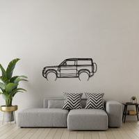 Land Rover 2022 Defender 90 Silhouette Metal Wall Art