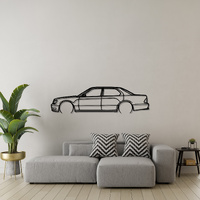 Lexus LS400 Silhouette Metal Wall Art
