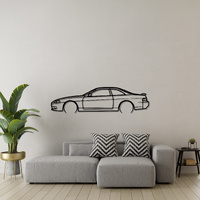 Lexus SC400 Silhouette Metal Wall Art