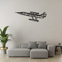 Lockheed F-104G Starfighter Ð Supersonic Fighter Aircraft Silhouette Metal Wall Art