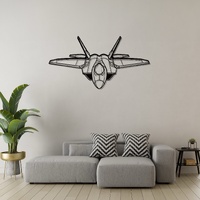 Lockheed Martin F-22 Raptor Ð Stealth Multirole Fighter Silhouette Metal Wall Art