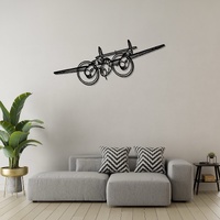 Lockheed P-38J Lightning Ð World War II Fighter Aircraft Silhouette Metal Wall Art