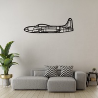 Lockheed T-33 Ð Jet Trainer Aircraft Silhouette Metal Wall Art