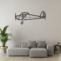 Luscombe 8A Ð Light Sport Aircraft Silhouette Metal Wall Art
