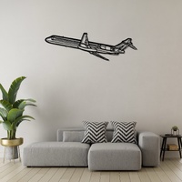 McDonnell Douglas 82 Ð Commercial/Transport Aircraft Silhouette Metal Wall Art