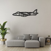 McDonnell Douglas AV-8B Harrier II Ð V/STOL Fighter Aircraft Silhouette Metal Wall Art