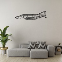 McDonnell Douglas F-4B Phantom II Ð U.S. Navy Supersonic Fighter Silhouette Metal Wall Art