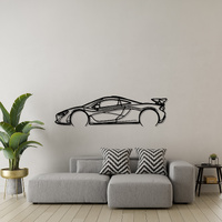 McLaren 2015 P1 Silhouette Metal Wall Art