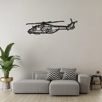 NH90 NFH 2013 Ð Modern Naval Helicopter Silhouette Metal Wall Art