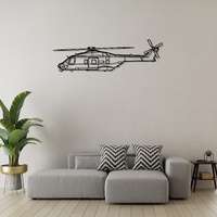 NHIndustries NH90 TTH Ð Tactical Transport Helicopter Silhouette Metal Wall Art