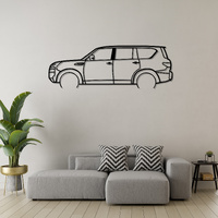 Nissan Y62 Patrol Silhouette Metal Wall Art