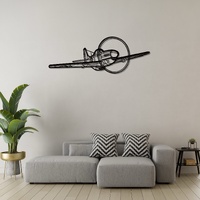 North American P-51 Mustang Ð Iconic Fighter Aircraft Silhouette Metal Wall Art