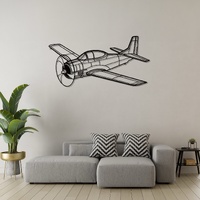 North American T-28 Trojan Ð Trainer and Light Attack Aircraft Silhouette Metal Wall Art
