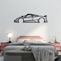 Pagani Zonda Cinque Silhouette Metal Wall Art