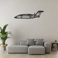 Piaggio P.180 Avanti Ð Twin-Engine Executive Aircraft Silhouette Metal Wall Art