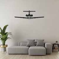 Pilatus PC-24 Ð 2024 Model Versatile Light Jet Silhouette Metal Wall Art