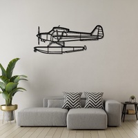 Piper PA-18-150 Super Cub Ð Two-Seat Light Aircraft Silhouette Metal Wall Art