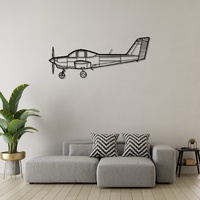 Piper PA-38 Tomahawk Ð Two-Seat Training Aircraft Silhouette Metal Wall Art