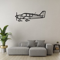 Robin DR400 Ð Four-Seat Light Aircraft Silhouette Metal Wall Art