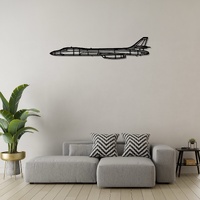 Rockwell B-1 Lancer Ð Supersonic Strategic Bomber Silhouette Metal Wall Art
