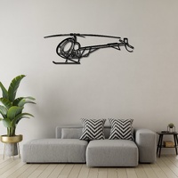 Schweizer S-300 Ð Light Utility Helicopter Silhouette Metal Wall Art
