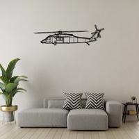 Sikorsky HH-60M Ð Combat Search and Rescue Helicopter Silhouette Metal Wall Art