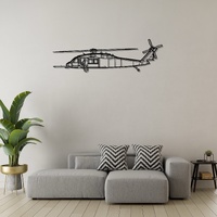 Sikorsky HH-60 Pave Hawk Ð Combat Search and Rescue Helicopter Silhouette Metal Wall Art