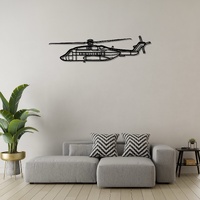Sikorsky S-92A Ð Twin-Engine Medium-Lift Helicopter Silhouette Metal Wall Art