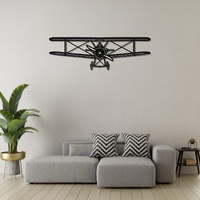Sopwith Camel 1918 Ð Classic WWI Fighter Aircraft Silhouette Metal Wall Art