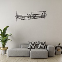 Supermarine Spitfire Mk IX Ð Legendary WWII Fighter Aircraft Silhouette Metal Wall Art