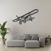 Piper Super Cub Ð Classic Two-Seat Light Aircraft Silhouette Metal Wall Art