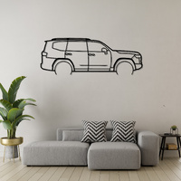 Toyota 300 Series Landcruiser Silhouette Metal Wall Art