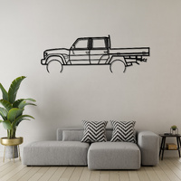 Toyota 79 Landcruiser Silhouette Metal Wall Art