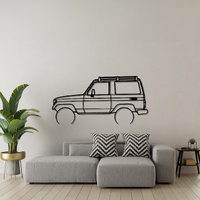 Toyota 1984 LJ70 Silhouette Metal Wall Art