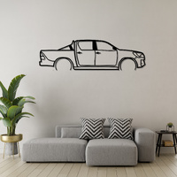 Toyota Hilux 2018 Silhouette Metal Wall Art