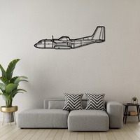 Transall C-160 Ð Tactical Military Transport Aircraft Silhouette Metal Wall Art