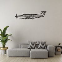 U-28A Draco Ð Versatile Intelligence & Surveillance Aircraft Silhouette Metal Wall Art